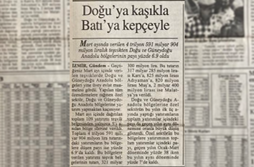 Doğu’ya kaşıkla Batı’ya kepçeyle