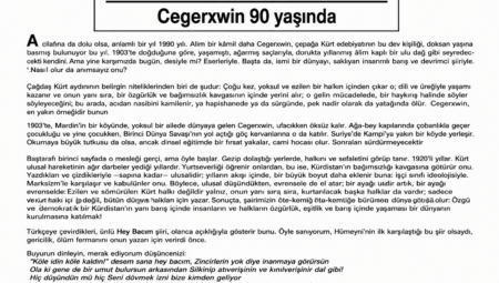 Cegerxwin 90 yaşında